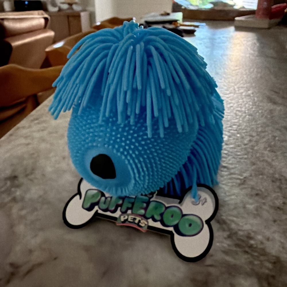 Pufferoo Pets Blue Squishy Squeezy Sensory Toy Fidget Stress Relief